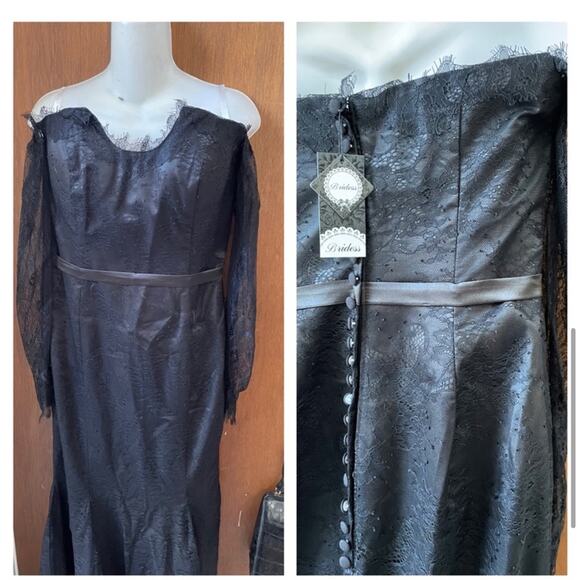 Black lace Morticia formal dress - Picture 3 of 5